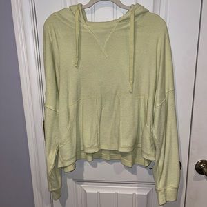 Free People Movement Yellow Hooded Sweatshirt